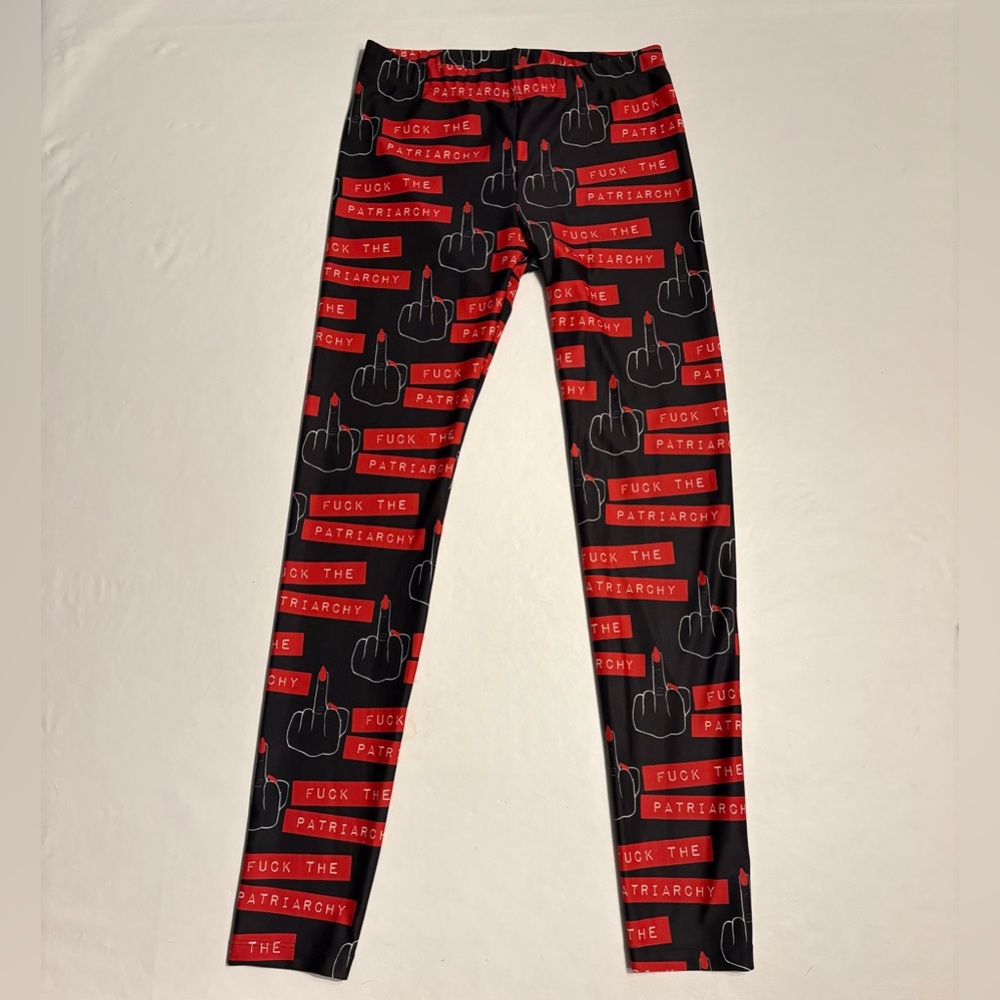 Poprageous Fu€k the Patriarchy Leggings Women’s Large. RESIST IN STYLE & COMFORT